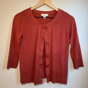 Coldwater Creek ¾ Sleeve Cardigan Orange Women's‎ XSmall (X131)